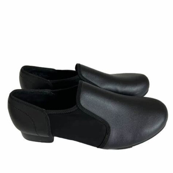 GENUINE LIBERTS SLIP ON BLACK TAP SHOES SIZE 1.5 - Picture 2 of 2